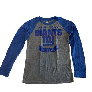 NFL NY Giants Team Apparel Knit Gray 3/4 Sleeve T-Shirt Women's